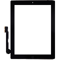 Digitizer Compatible For iPad 3 / iPad 4 (Home Button Pre-Installed Compatible For iPad 3) (Aftermarket Plus) (Black)