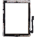 Digitizer Compatible For iPad 3 / iPad 4 (Home Button Pre-Installed Compatible For iPad 3) (Aftermarket Plus) (Black)