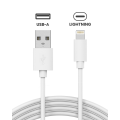 USB-A To Lightning Cable (3ft.) For iPhone / iPad / iPod (Used OEM Pull) (Bulk Pack)