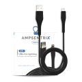 3 ft Non-MFI Lightning To USB Type A Cable (AmpSentrix) (Matrix) (Black)