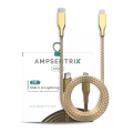 3 ft Non-MFI Lightning To USB Type C Cable (AmpSentrix) (Infinity) (Gold)