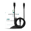 3 ft Non-MFI Lightning To USB Type C Cable (AmpSentrix) (Infinity) (Black)