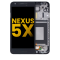 LCD Assembly With Frame Compatible For Nexus 5X (Refurbished) (Black) 
