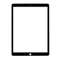 Front Glass Only Compatible For iPad Pro 12.9" 2nd Gen (2017) (Black) (Glass Separation Required)