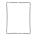 Frame With Adhesive Compatible For iPad 3 / iPad 4 (Black)