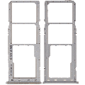 Dual Sim Card Tray Compatible For Samsung Galaxy A20 (A205 / 2019) / A30 (A305 / 2019) / A50 (A505 / 2019) (Silver)
