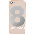 Back Cover Glass With Back Camera Lens Compatible For iPhone 8 (Aftermarket) (No Logo) (Gold)