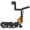 Charging Port Flex Cable Compatible For iPhone 14 Pro (Used OEM Pull) (Silver)