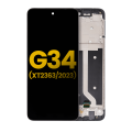 LCD Assembly With Frame Compatible For Motorola Moto G34 (XT2363 / 2023) (Refurbished) (All Colors)