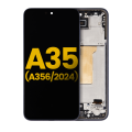 OLED Assembly With Frame Compatible For Samsung Galaxy A35 5G (A356 / 2024) (Refurbished) (Navy)