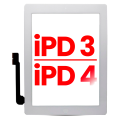 Digitizer Compatible For iPad 3 / iPad 4 (Home Button Pre-Installed Compatible For iPad 3) (Aftermarket Plus) (White)