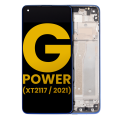 LCD Assembly With Frame Compatible For Motorola Moto G Power (XT2117 / 2021) (Refurbished) (Blue)