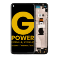 LCD Assembly With Frame Compatible For Motorola Moto G Power (XT2041-4 / XT2041-6 / XT2041-7 / XT2041DL / 2020) (Refurbished) (Smoke Black)
