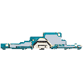 Charging Port With Board Compatible For Samsung Galaxy Tab S7 FE 12.4"(T730) (2021) (WiFi Version) (Premium)