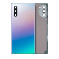 Back Cover Glass With Camera Lens Compatible For Samsung Galaxy Note 10 (No Logo) (Aftermarket Plus) (Aura Glow / Silver)