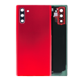 Back Cover Glass With Camera Lens Compatible For Samsung Galaxy Note 10 (No Logo) (Aftermarket Plus) (Aura Red)
