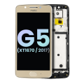 LCD Assembly With Frame Compatible For Motorola Moto G5 (XT1670 / 2017) (Genuine OEM) (Gold)