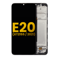 LCD Assembly With Frame Compatible For Motorola Moto E20 (XT2155 / 2021) (Refurbished) (Black)