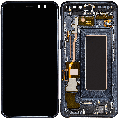 OLED Assembly With Frame Compatible For Samsung Galaxy S8 Active (Refurbished) (Meteor Gray)