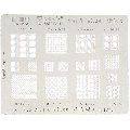 Multi-Function Universal BGA Reballing Stencil 0.3 / 0.35 / 0.4 / 0.5 (0.12MM) (Amaoe)