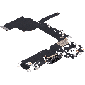 Charging Port Flex Cable Compatible For iPhone 15 Pro (Aftermarket Plus) (Black Titanium)