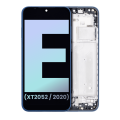 LCD Assembly With Frame Compatible For Motorola Moto E (XT2052 / 2020) (Genuine OEM) (Midnight Blue)