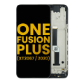 LCD Assembly With Frame Compatible For Motorola One Fusion Plus (XT2067 / 2020) (Refurbished) (Black)