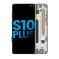 LCD Assembly With Frame (Without Finger Print Sensor) Compatible For Samsung Galaxy S10 Plus (Aftermarket Plus: TFT) (Prism / Ceramic Black)