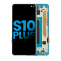 LCD Assembly With Frame (Without Finger Print Sensor) Compatible For Samsung Galaxy S10 Plus (Aftermarket Plus: TFT) (Prism Blue)