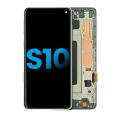 LCD Assembly With Frame (Without Finger Print Sensor) Compatible For Samsung Galaxy S10 (Aftermarket Plus: TFT) (Prism Green)
