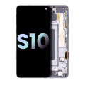 OLED Assembly With Frame Compatible For Samsung Galaxy S10 (Service Pack) (Prism / Ceramic Black)
