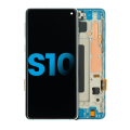 LCD Assembly With Frame (Without Finger Print Sensor) Compatible For Samsung Galaxy S10 (Aftermarket Plus: TFT) (Prism Blue)