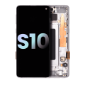 OLED Assembly With Frame Compatible For Samsung Galaxy S10 (Service Pack) (Prism White)