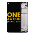 LCD Assembly With Frame Compatible For Motorola One Action (XT2013 / 2019) (Refurbished) (Denim Blue)