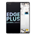 OLED Assembly With Frame Compatible For Motorola Edge Plus (XT2061 / 2020) (Genuine OEM) (Baltic Gray)