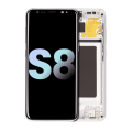 OLED Assembly With Frame Compatible For Samsung Galaxy S8 (Service Pack) (Arctic Silver)