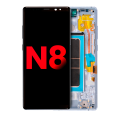 OLED Assembly With Frame Compatible For Samsung Galaxy Note 8 (Aftermarket Plus) (Orchid Gray)