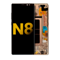 OLED Assembly With Frame Compatible For Samsung Galaxy Note 8 (Refurbished) (Maple Gold)