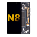 OLED Assembly With Frame Compatible For Samsung Galaxy Note 8 (Refurbished) (Midnight Black)