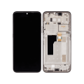 LCD Assembly With Frame Compatible For Nokia G300 (Refurbished) (Meteor Grey)