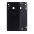 Back cover Glass With Camera Lens Compatible For Samsung Galaxy A20 (A205 / 2019) (Aftermarket Plus) (Black)