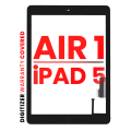 Digitizer Compatible For iPad Air 1 / iPad 5 (2017) (Home Button Pre-Installed Compatible For iPad Air 1) (Aftermarket Pro: XO7) (Black)