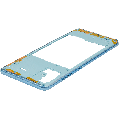 Mid-Frame Housing Compatible For Samsung Galaxy A51 4G (A515 / 2019) (Prism Crush Blue)