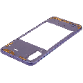Mid-Frame Housing Compatible For Samsung Galaxy A50s (A507 / 2019) (Aftermarket Plus) (Prism Crush Violet)