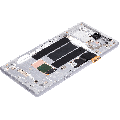 OLED Assembly With Frame (With Finger Print Scanner) Compatible For Google Pixel 7a 5G (Refurbished) (Snow) 