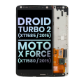 LCD Assembly With Frame Compatible For Droid Turbo 2 (XT1585 / 2015) / Moto X Force (XT1580 / 2015) (Genuine OEM) (Black)