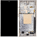 OLED Assembly With Frame Compatible For Samsung Galaxy S24 Ultra (US & International Version) (Aftermarket Plus) (Titanium Yellow)