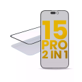 2 in 1 (Front Glass + OCA Pre-Installed) Compatible For iPhone 15 Pro (2 Pack) (OCA Master)