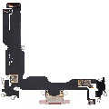 Charging Port Flex Cable Compatible For iPhone 15 Plus (Aftermarket Plus) (Pink)