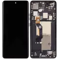 OLED Assembly With Frame Compatible For Motorola Moto Edge 50 Pro (XT2403 / 2024) (Refurbished) (Black Beauty)